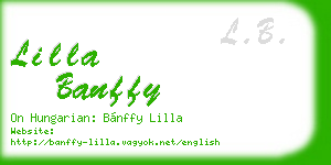 lilla banffy business card